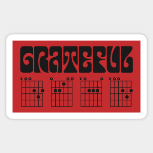 Grateful - Classic Rock Guitar Tabs Magnet